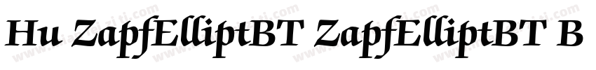 Hu ZapfElliptBT ZapfElliptBT Bold字体转换
